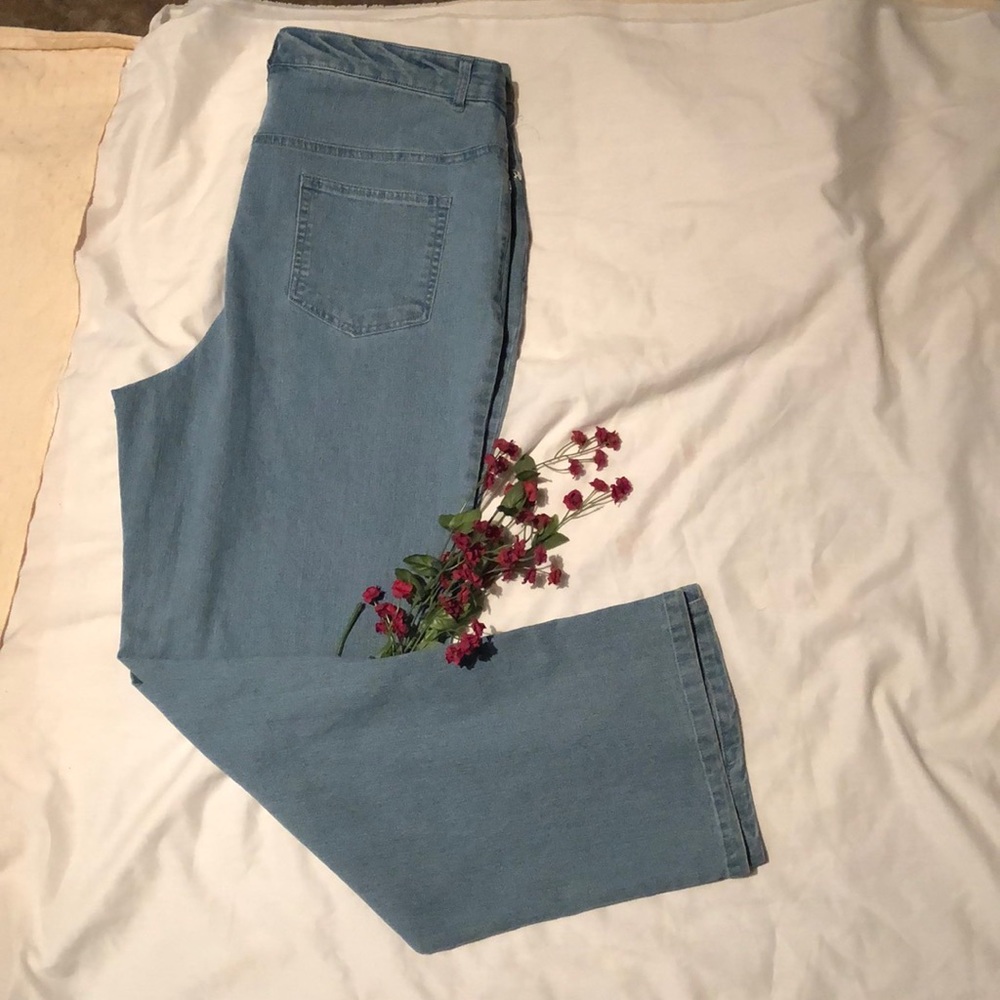 Ashro Silver Studded Detail Straight Leg Jeans